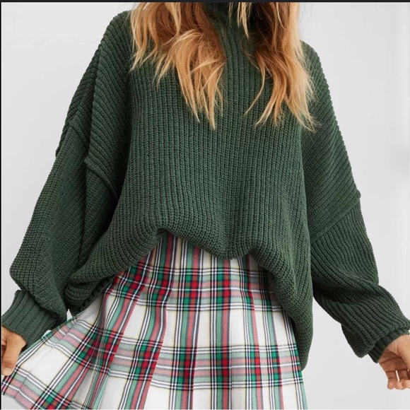 aerie Sweaters - Aerie Mock Neck Green Sweater